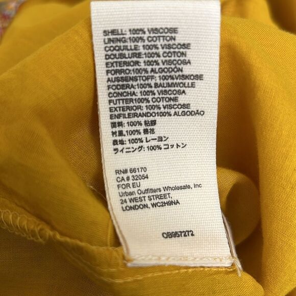 Free People Georgia Floral Chiffon Sleeveless Wide Leg Jumpsuit Gold Combo Sz S - Picture 15 of 15